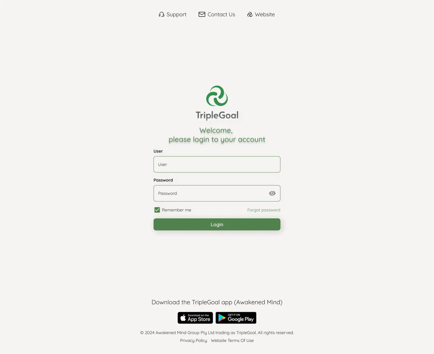 TripleGoal Platform UI